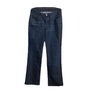 Jag Jeans Women's SZ 6 Blue Dark Wash‎ Denim Low Rise Bootcut Stretch Whiskering